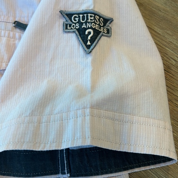 Guess Mens snap down short sleeve Pink L - Picture 4 of 6